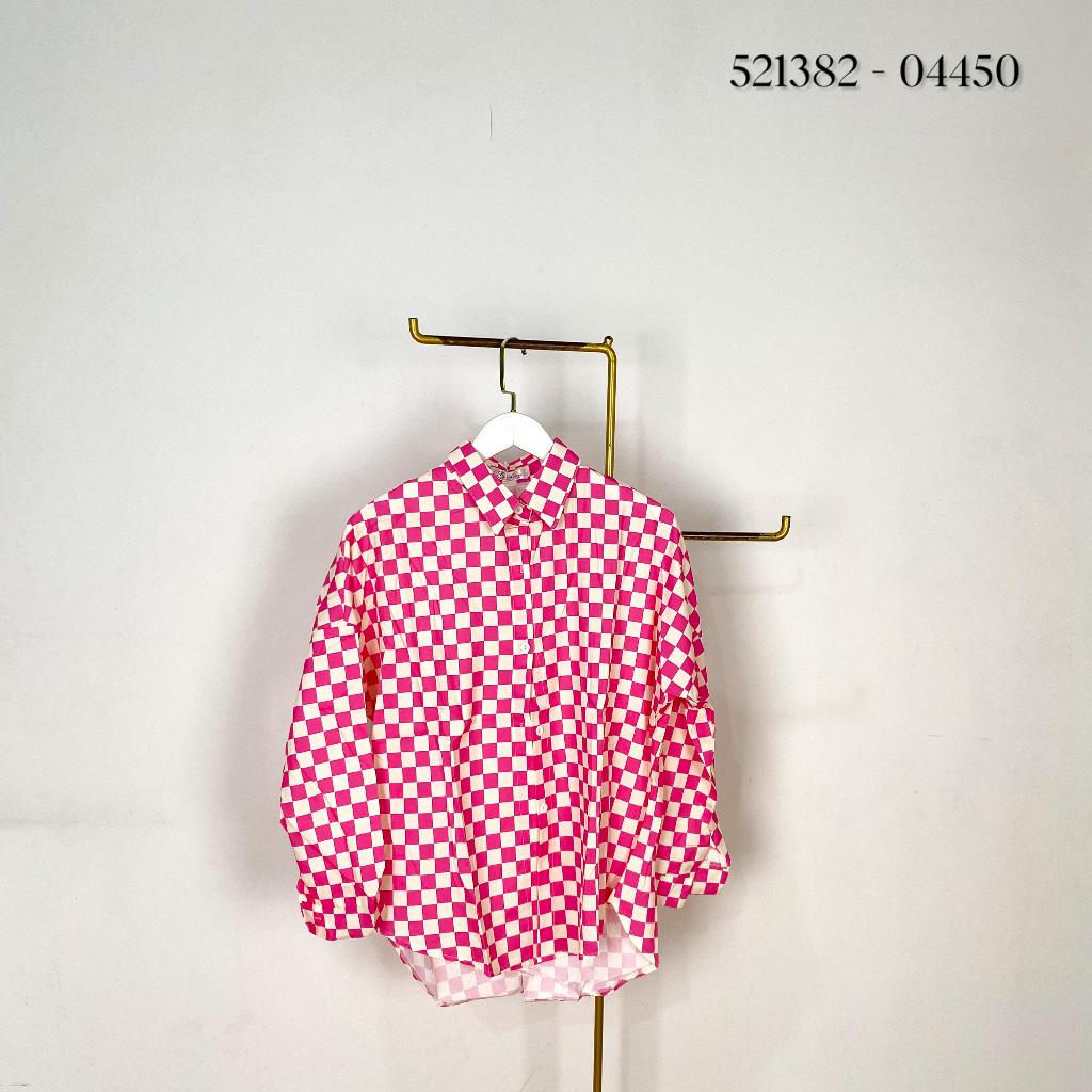 521382 - 04450 KEMEJA KOTAK KOTAK OVERSIZE I KEMEJA KOTAK OVERSIZE WANITA I BAJU KEMEJA KOTAK WANITA