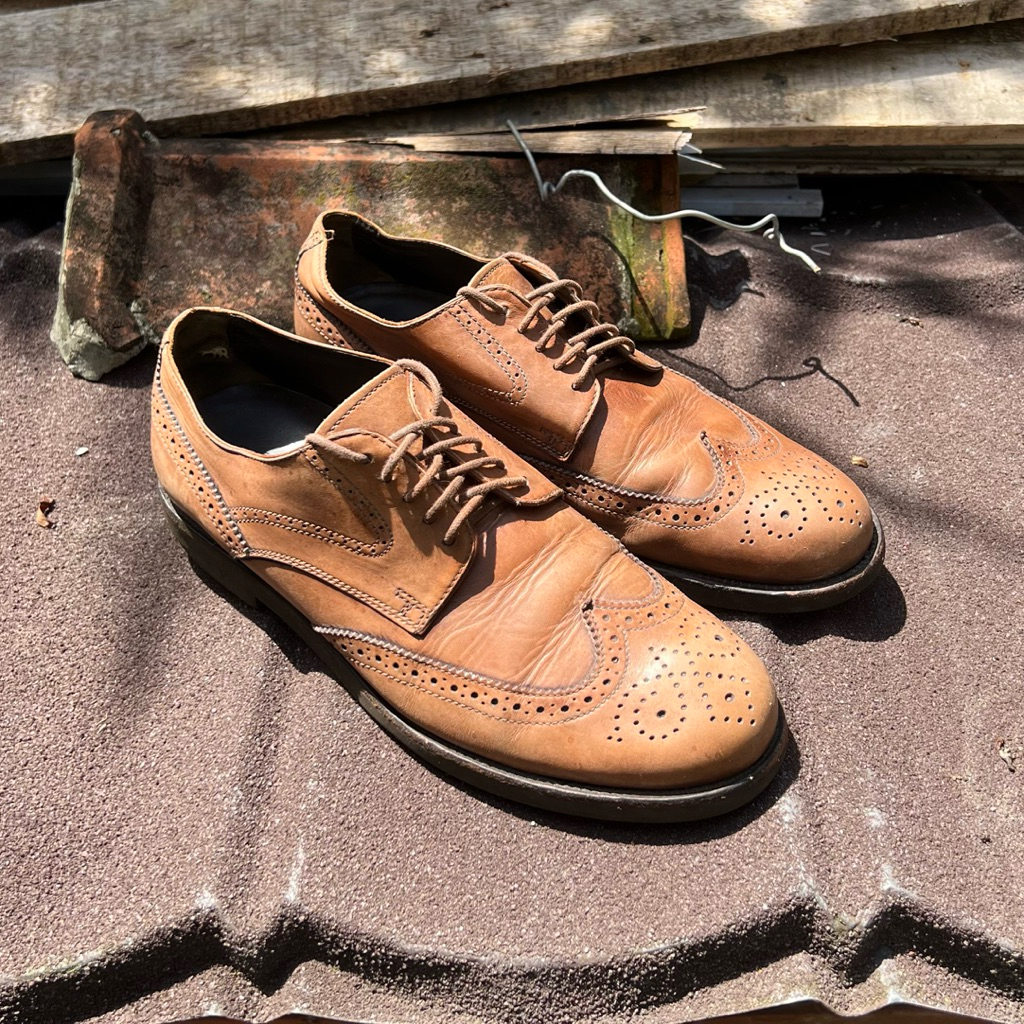 Tod’s Wingtip Derby Brown Leather Shoes Size 43