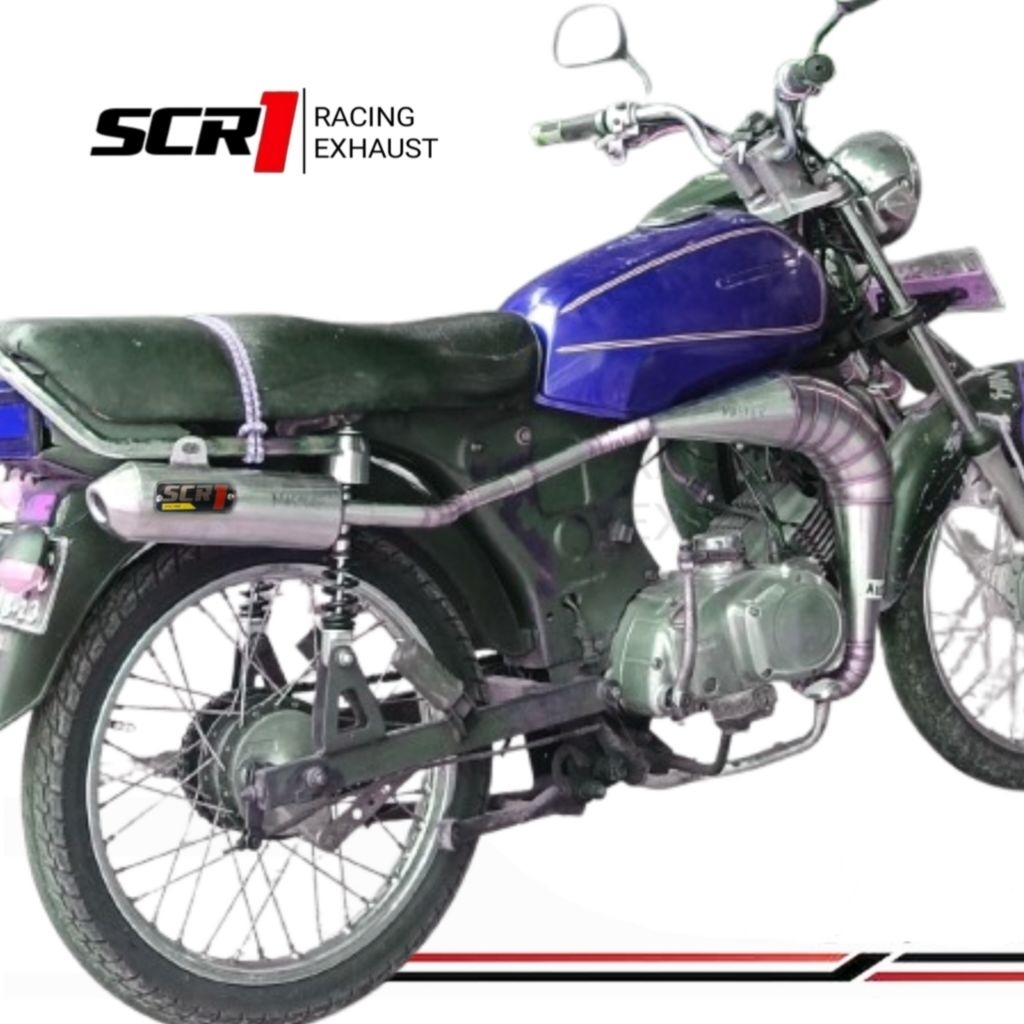 Knalpot Suzuki A100 model trail Stainless Original SCR1 RACING