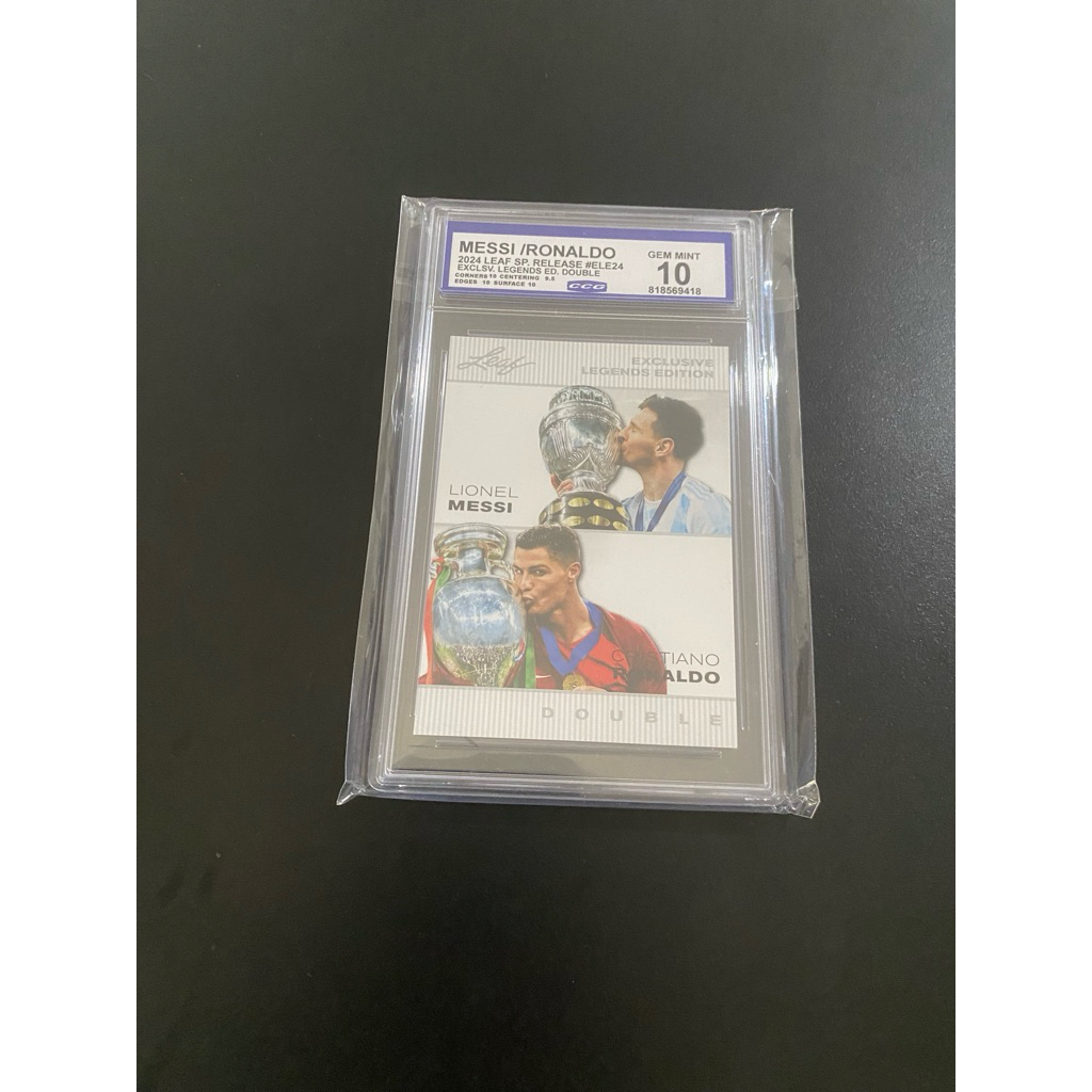 2024 Leaf Special Release Exclusive Legends Double Lionel Messi Copa America & Cristiano Ronaldo Eur