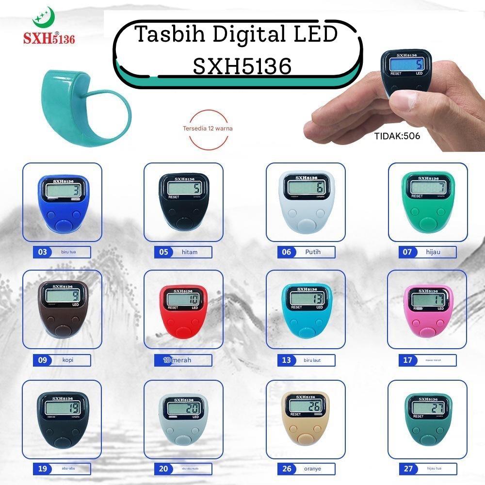 Tasbih Digital Mini LED Lampu Finger Counter SXH5136