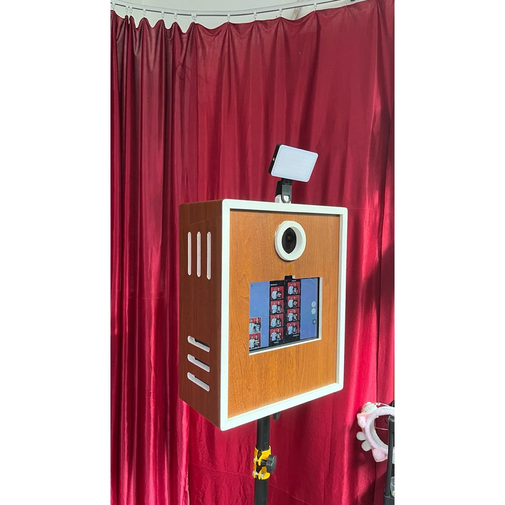 Set Photobooth iPad Murah | Box + Tripod + Lighting | Siap Usaha Paket Set Box Photobooth Snapsmile/