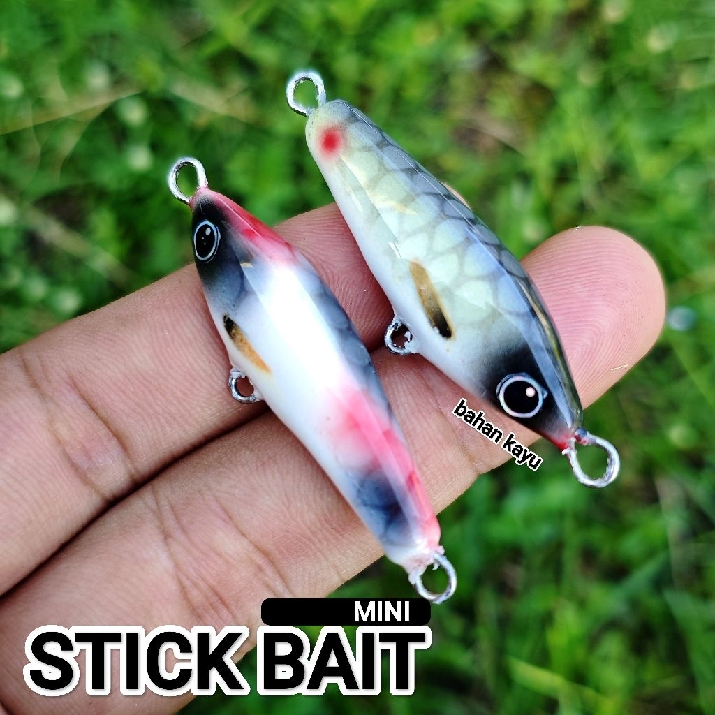 MINI STICK BAIT HANDMADE umpan casting hampala kakap putih