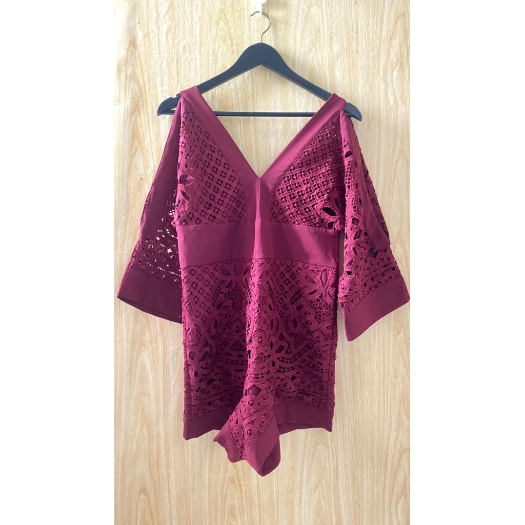 Dress celana wanita - maroon