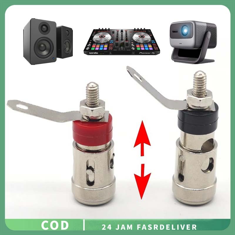 1pair Terminal Binding Post Jenis Pers Binding Post Terminal Speaker Tahan Aus Terminal Speaker Bind