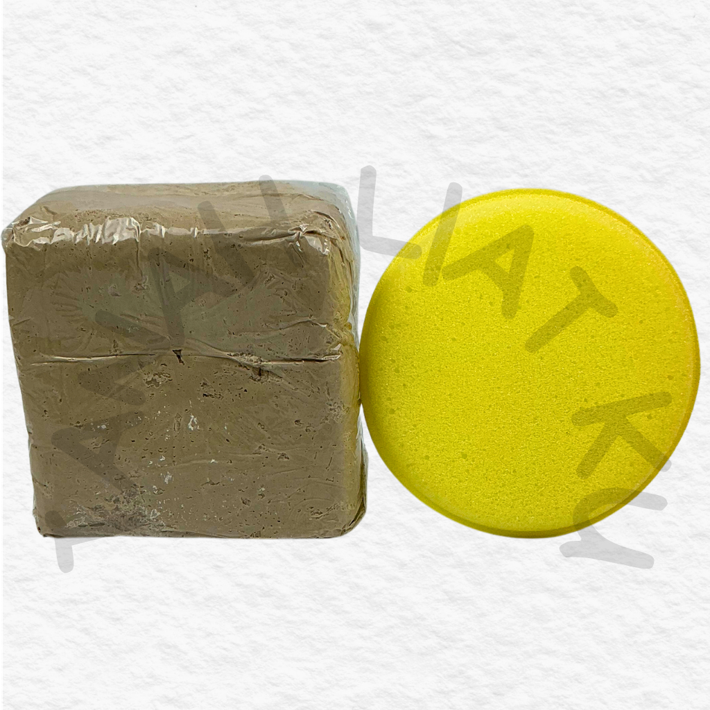 TanahLiatKu Tanah Liat Stoneware Light Natural Clay 1,000Gram + Busa Spon