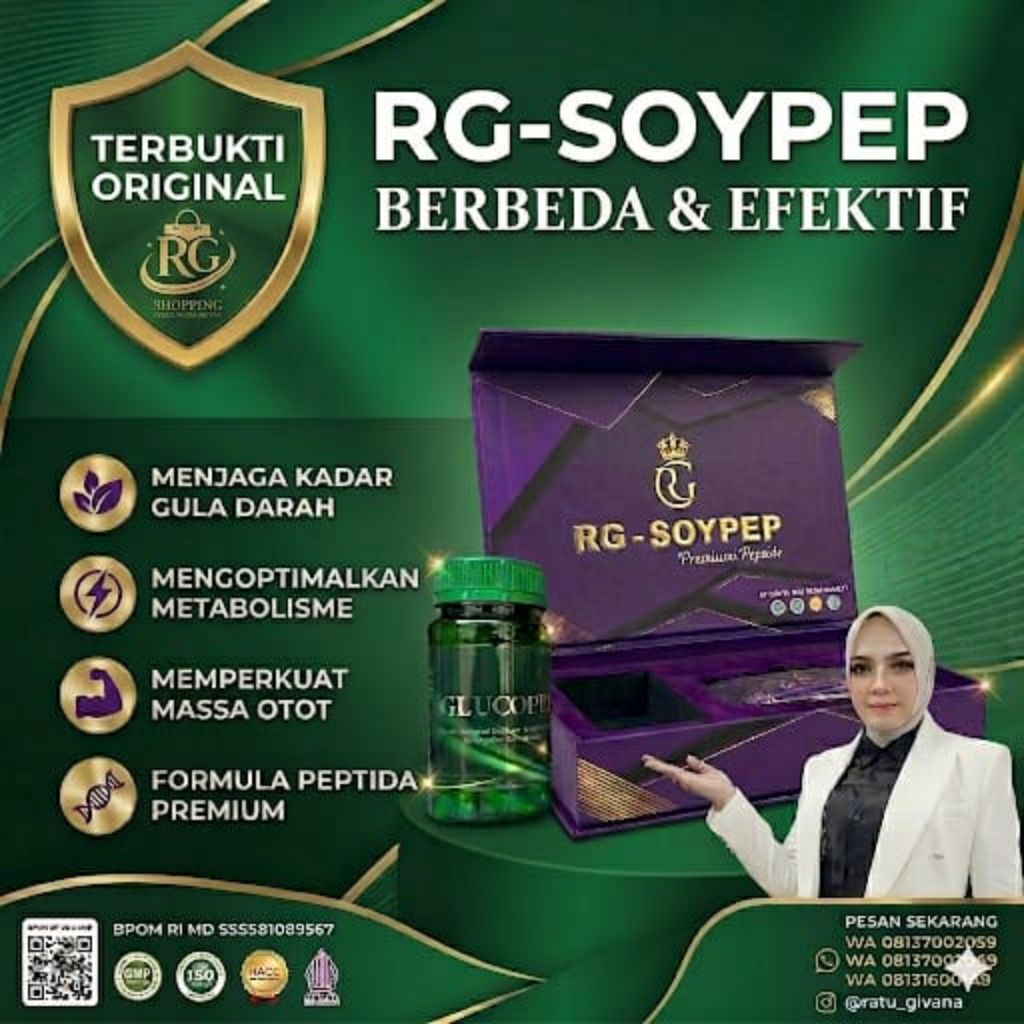 RG-SOYPEP PREMIUM  PEPTIDE 100%Original produk ,suplement kesehatan gula darah