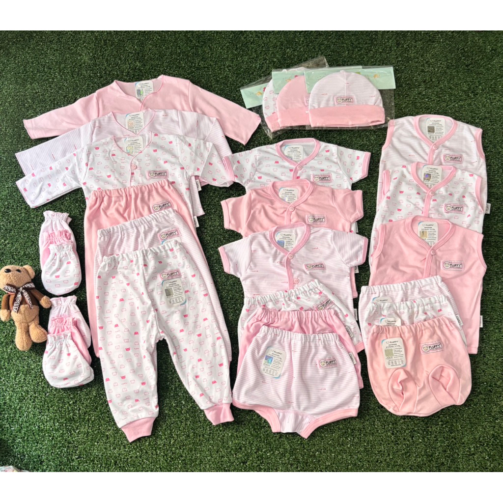 paket lahiran newborn fluffy paket baju bayi newborn paket baju newborn fluffy baby wear