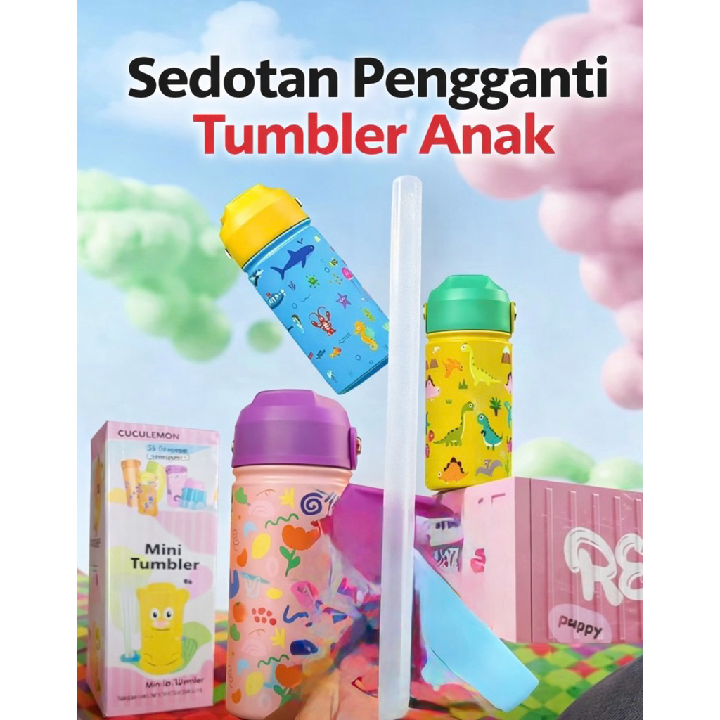 Sedotan Tumbler Anak Cuculemon Straw 350ml 500ml Kids Tumbler Sedotan Cuculemon Straw Replacement