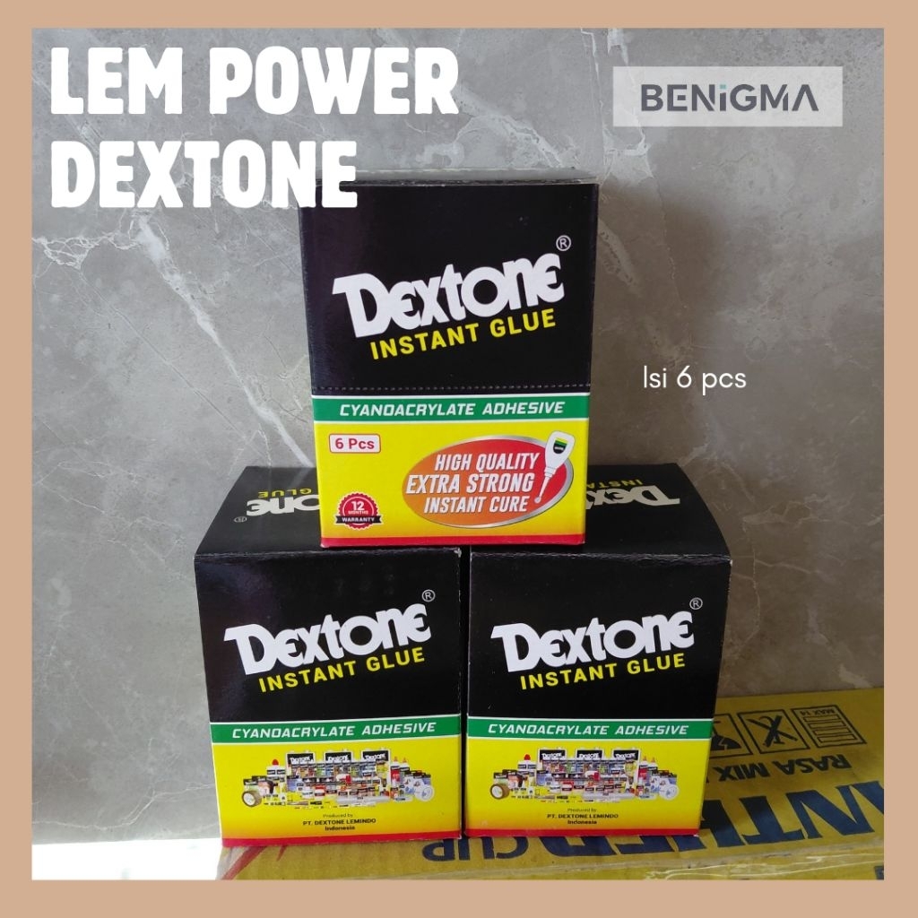 Lem Dextone | Lem Power Akrilik | Lem Setan Kuat dan Rekat Isi 6pcs