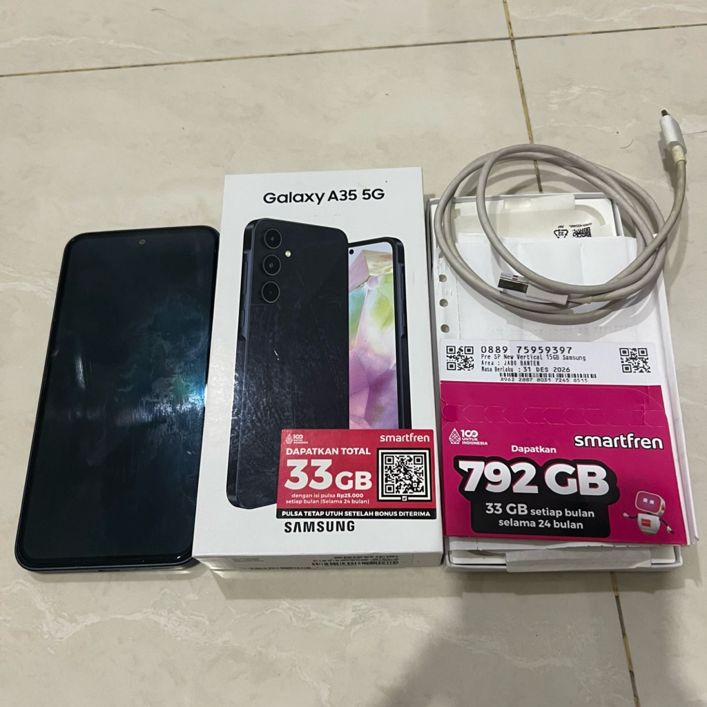 HP Samsung A35 5G 8/256 bekas/second Awesome Navy