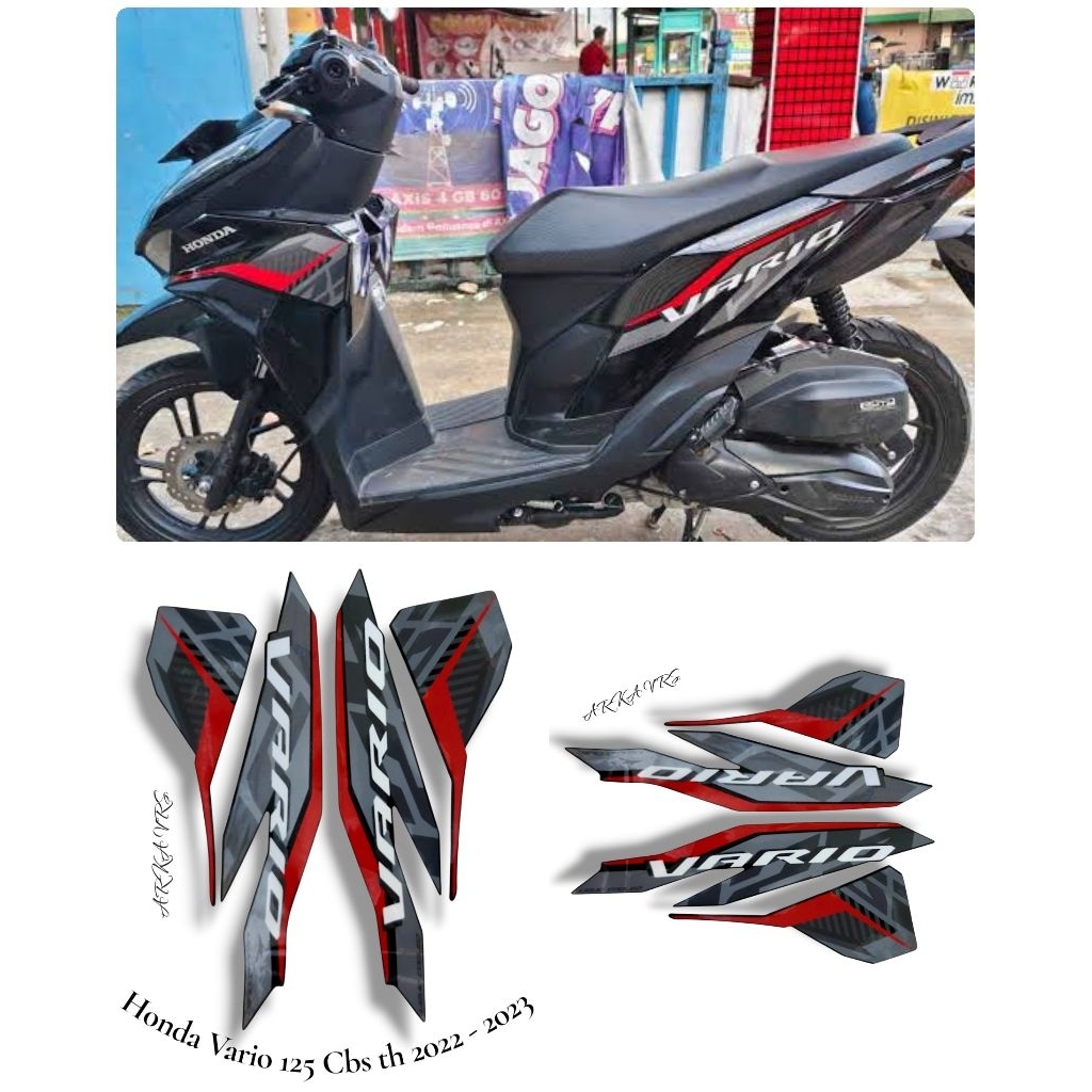Stiker Sticker Striping Polet Motor Honda Vario 125 Cbs Th 2022 2023 /Stiker Sticker Striping Polet 