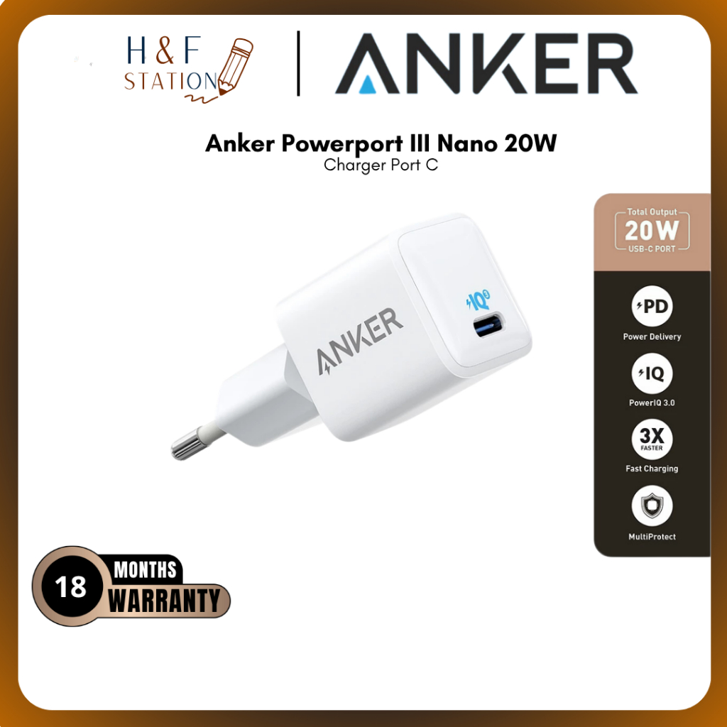 ANKER Wall Charger PowerPort III Nano 20W - A2633