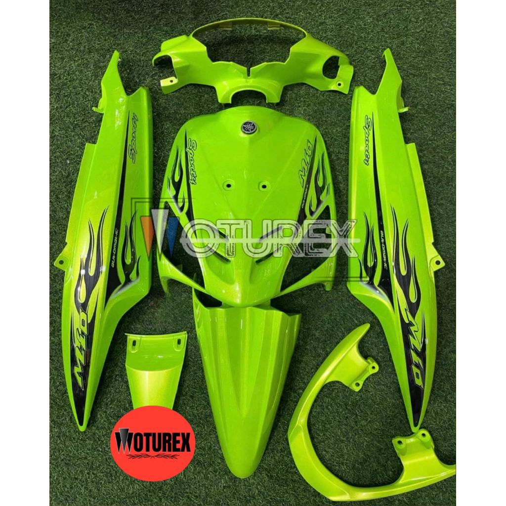 full body halus mio sporty hijau stabilo lembayung gold