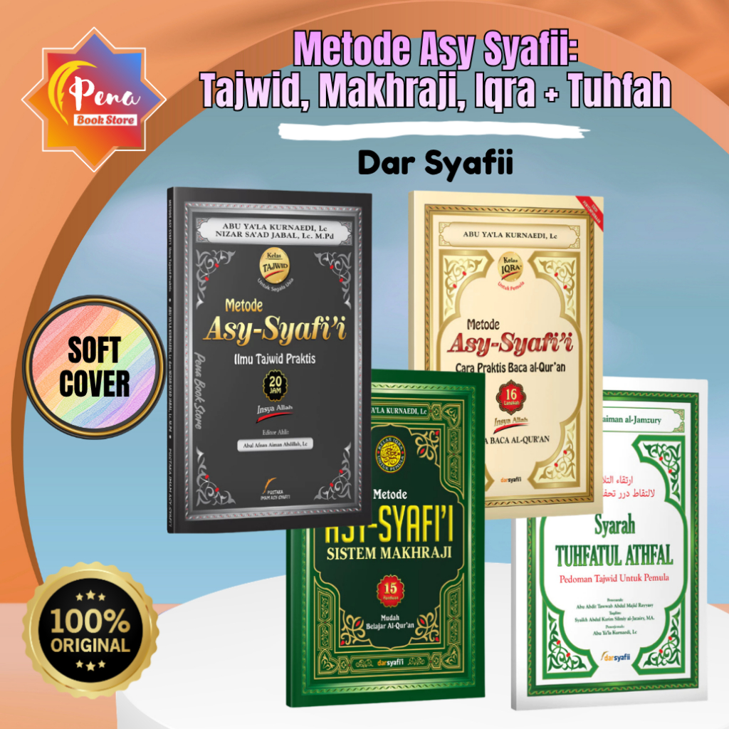 Buku Metode Praktis Asy Syafii Tajwid Makhraji Iqra Tuhfatul Athfal Abu Ya'la Kurnaedi DarSyafi PIS