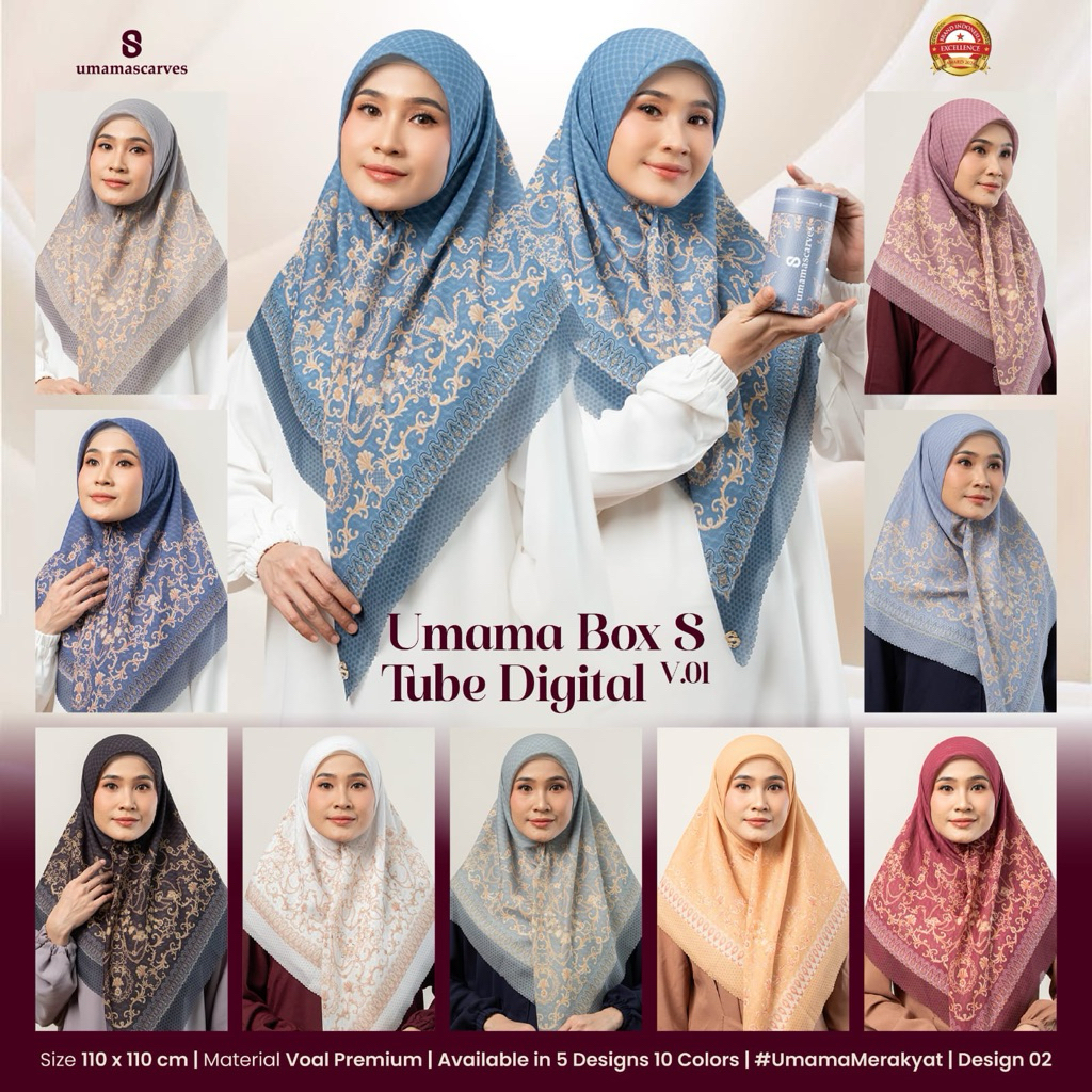 Hijab Umama Box Tube Premium | Gift Box silinder| Packaging Kado & Hampers