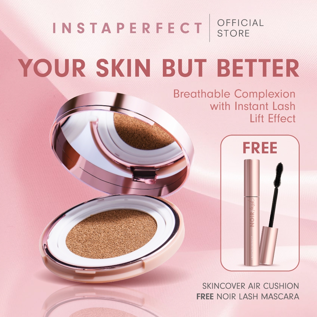 [Buy 1 Get 1 CREATOR CHOICE] Instaperfect Skincover Air Cushion FREE Instaperfect Noir HD Lash Masca