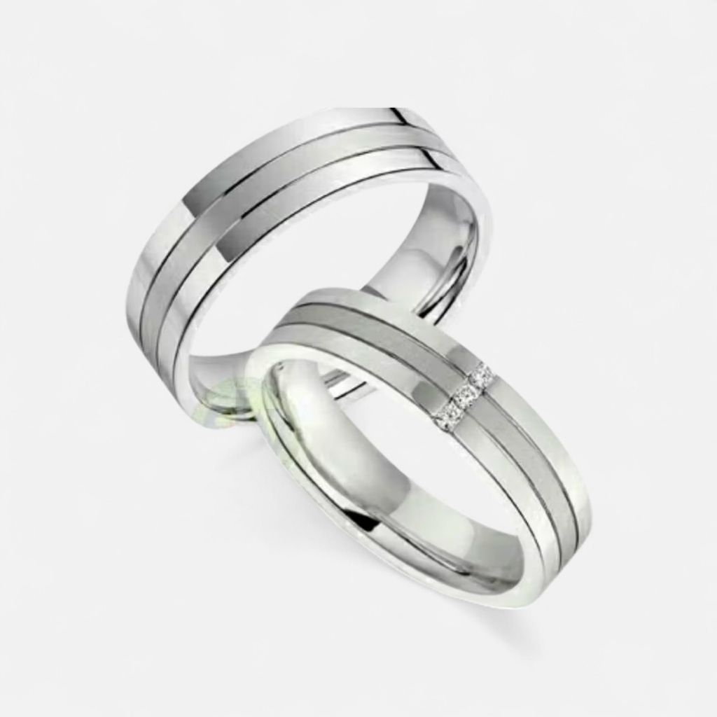 Cincin Tunangan Perak 925 Asli Couple Custom Ukir Nama | Free Box & Bergaransi | Cincin Lamaran Pera