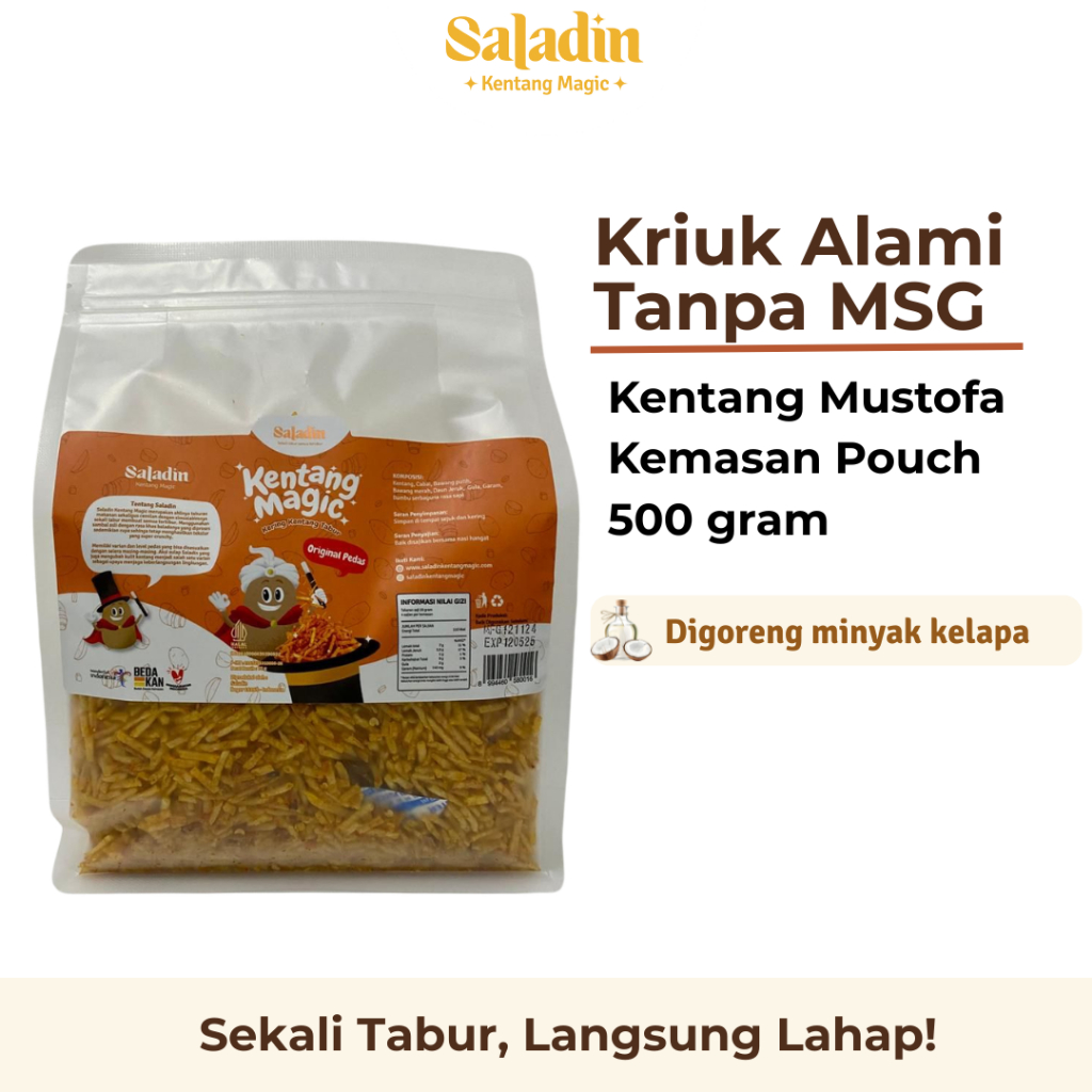 Kering Kentang Mustofa 500 gram / 1/2 kg Original,  Pedas Manis, Teri, Kulit, Cabe Ijo, Kulit Kentan