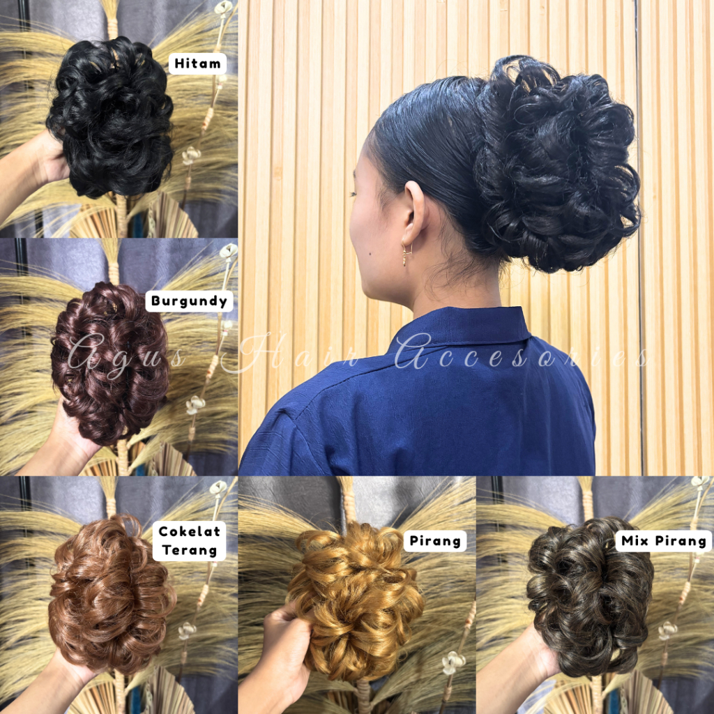 Agus Hair Accesories - Jepit Cakar Curly Premium / Sanggul Jepit Ulir Modern Instan Praktis & Elegan