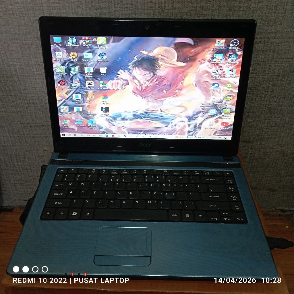 Laptop Acer Aspire 4752 series MS2347 Windows 7 CoreTM i3 Lcd14in Ram4gb DDR3 HDD500gb mesin Normal 