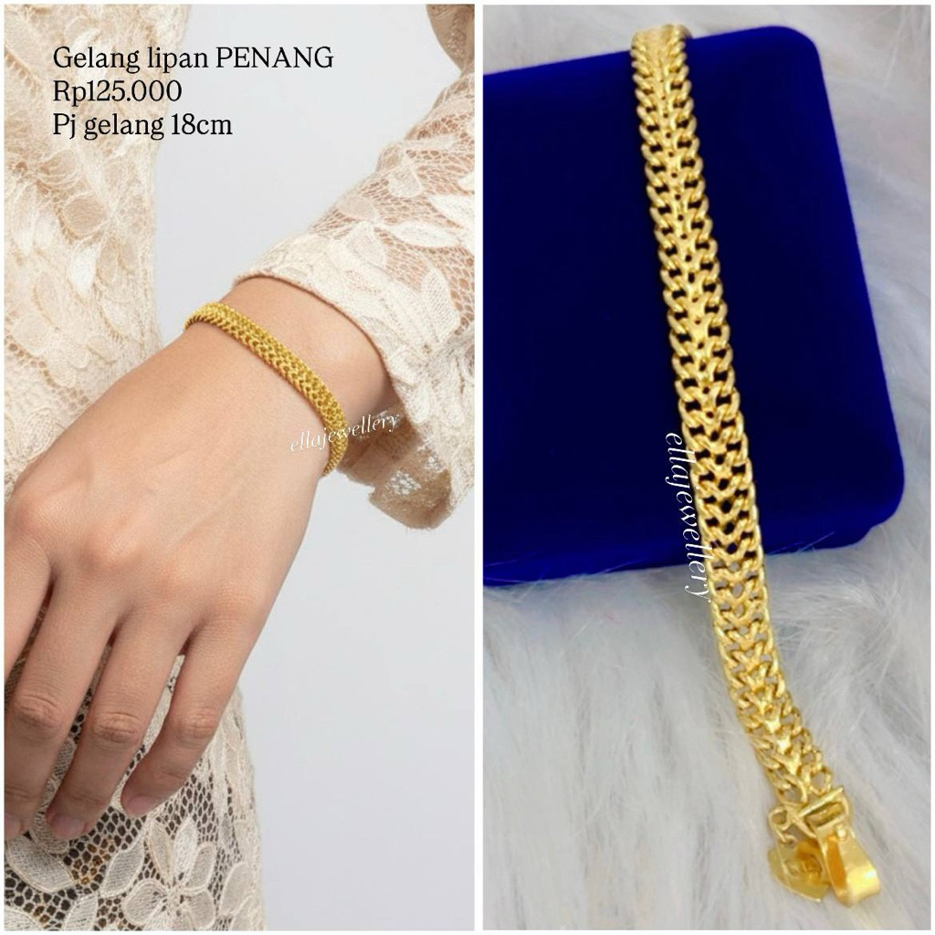 Gelang Rantai Penang model lipan lapismas. xuping titanium