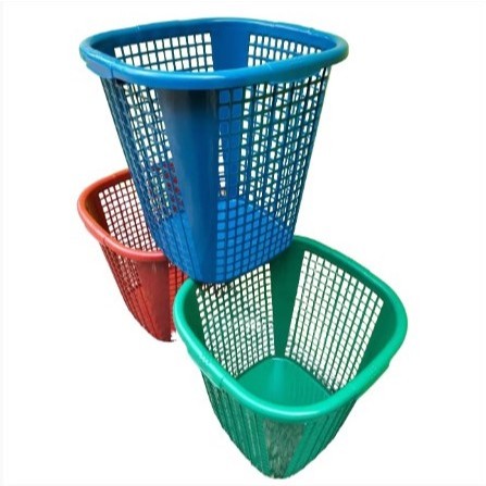 3pcs Keranjang Baju Diamond Jumbo Keranjang Pakaian Kotor Plastik Jumbo Bulat Keranjang Plastik Kera