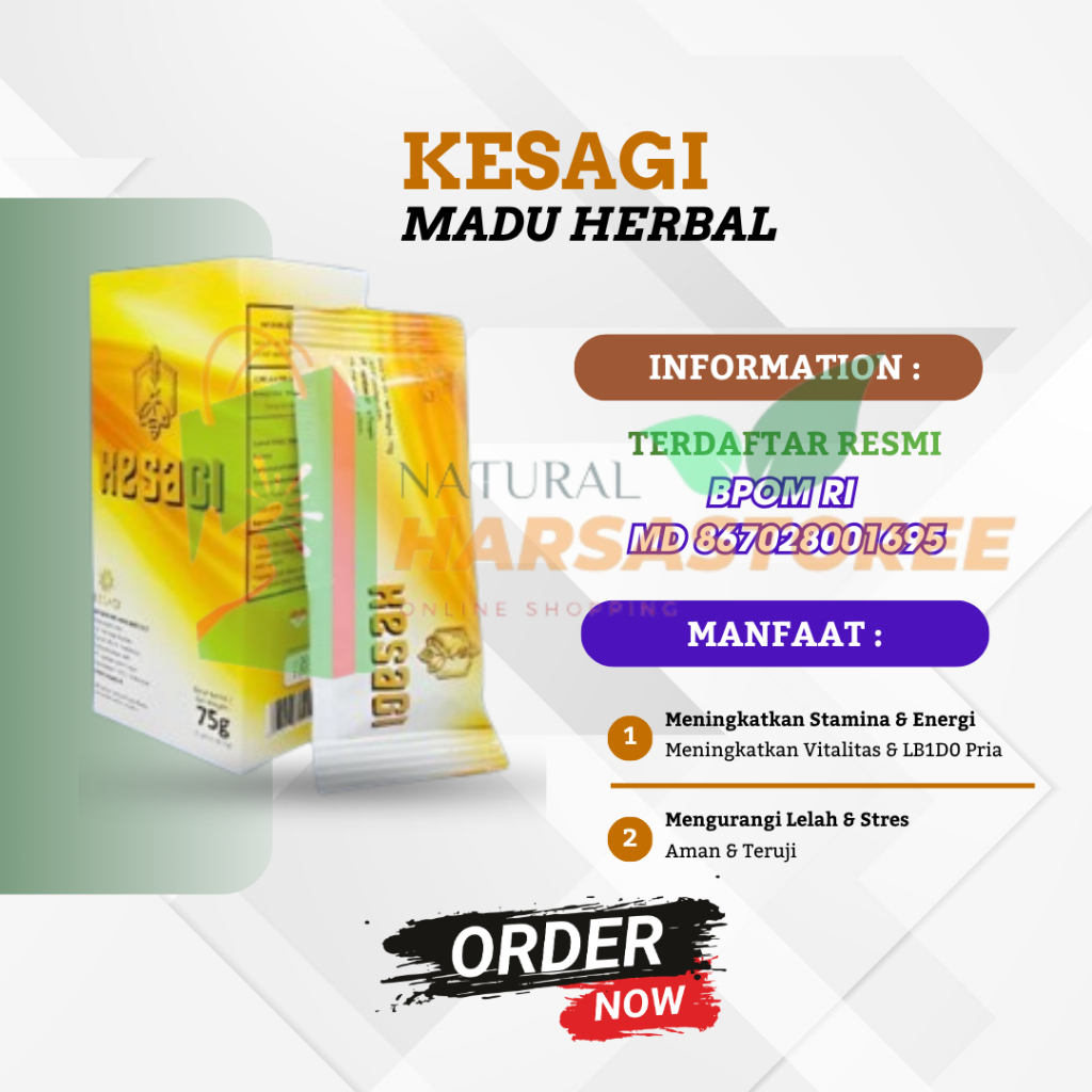 Madu Kesagi atau Kosagi Hesagi Madu Herbal Pria 1 Box Isi 5 Sachet Original