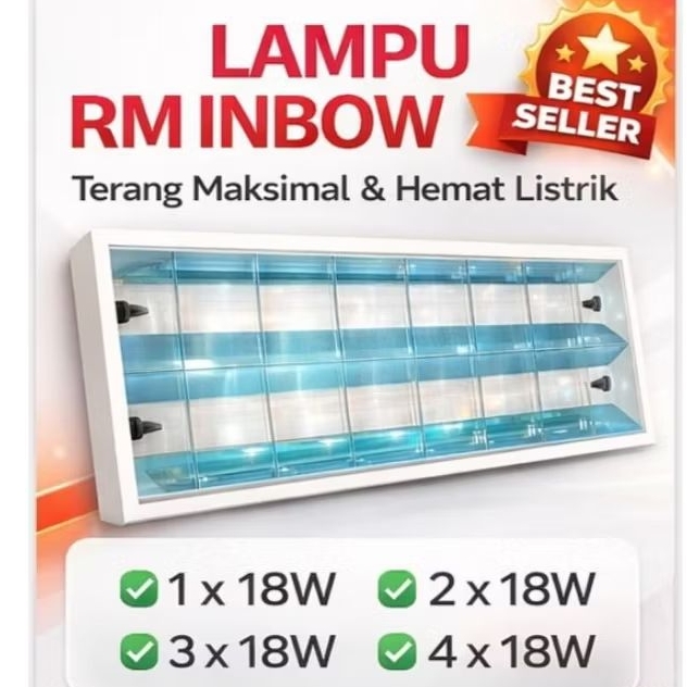 Kap lampu RM Inbow 1 x 18,2 x 18,3 x 18,4 x 18