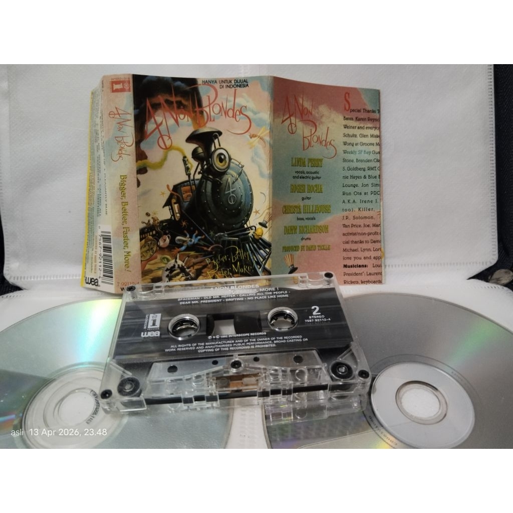 kaset pita 4 non blondes - bigger, better, faster, more