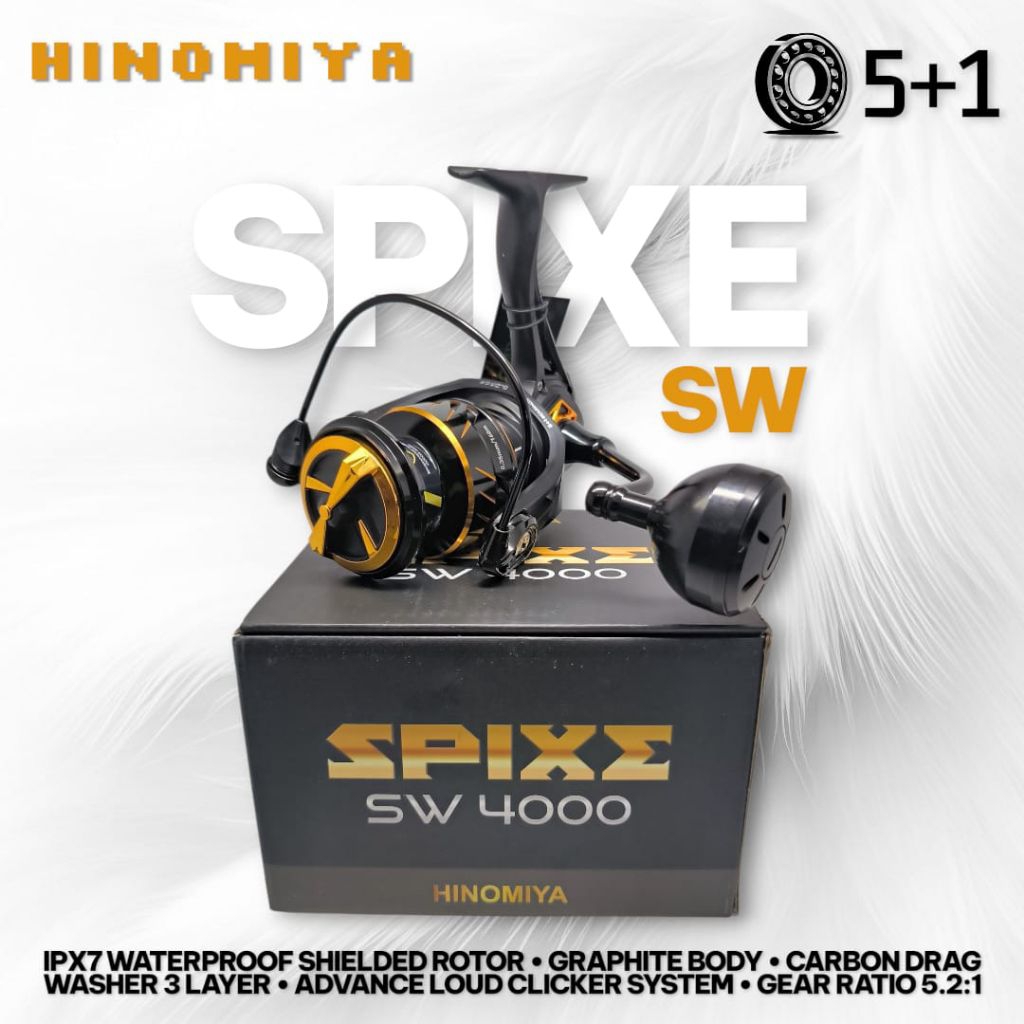 Reel Pancing HINOMIYA SPIXE Salt Water SW Power Handle One Piece Handle 2000 3000 4000 6000