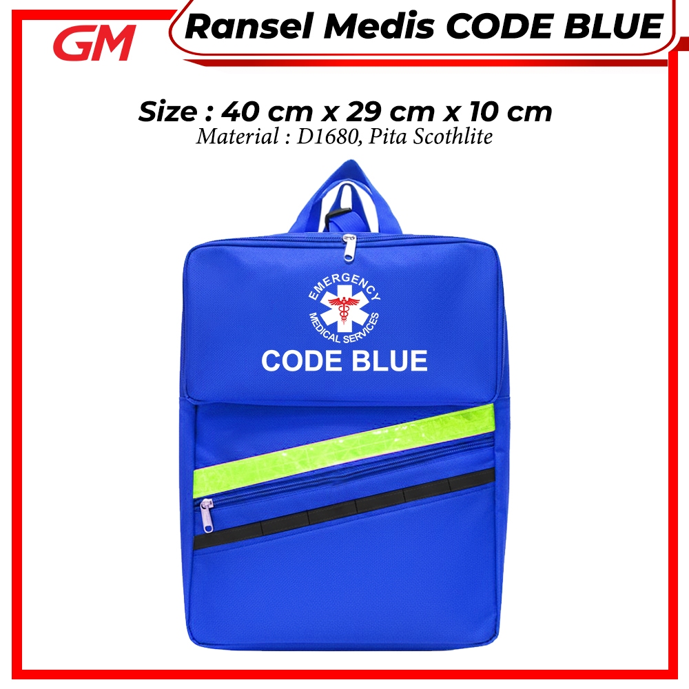 Ransel Medis Code Blue Bag Tas Perlengkapan Medis Emergency Kit Tas P3K SAR