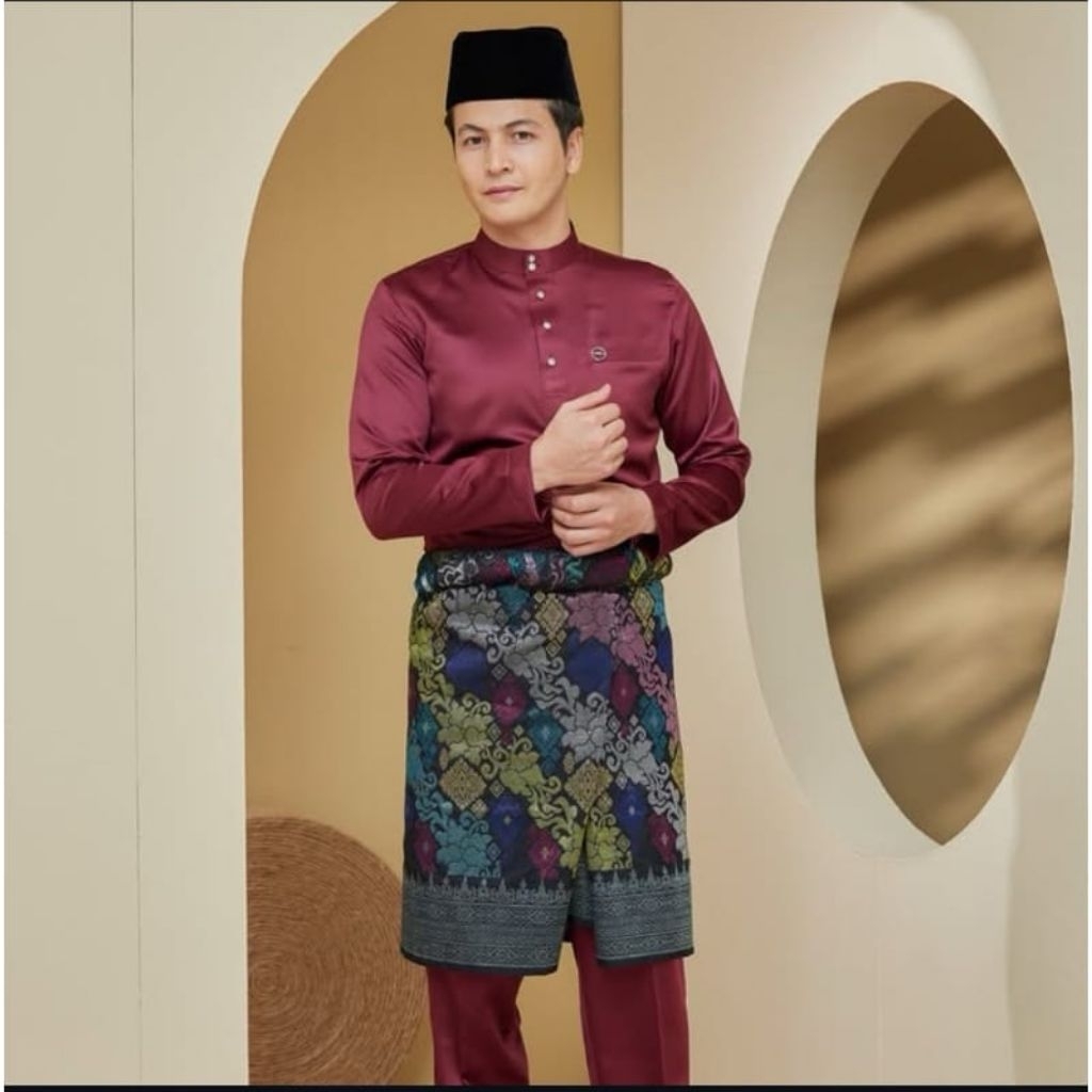 COD STELAN BAJU MELAYU TELUK BELANGA PRIA ORIGINAL BAHAN BALOTELI SUPER SATU SET BAJU CELANA