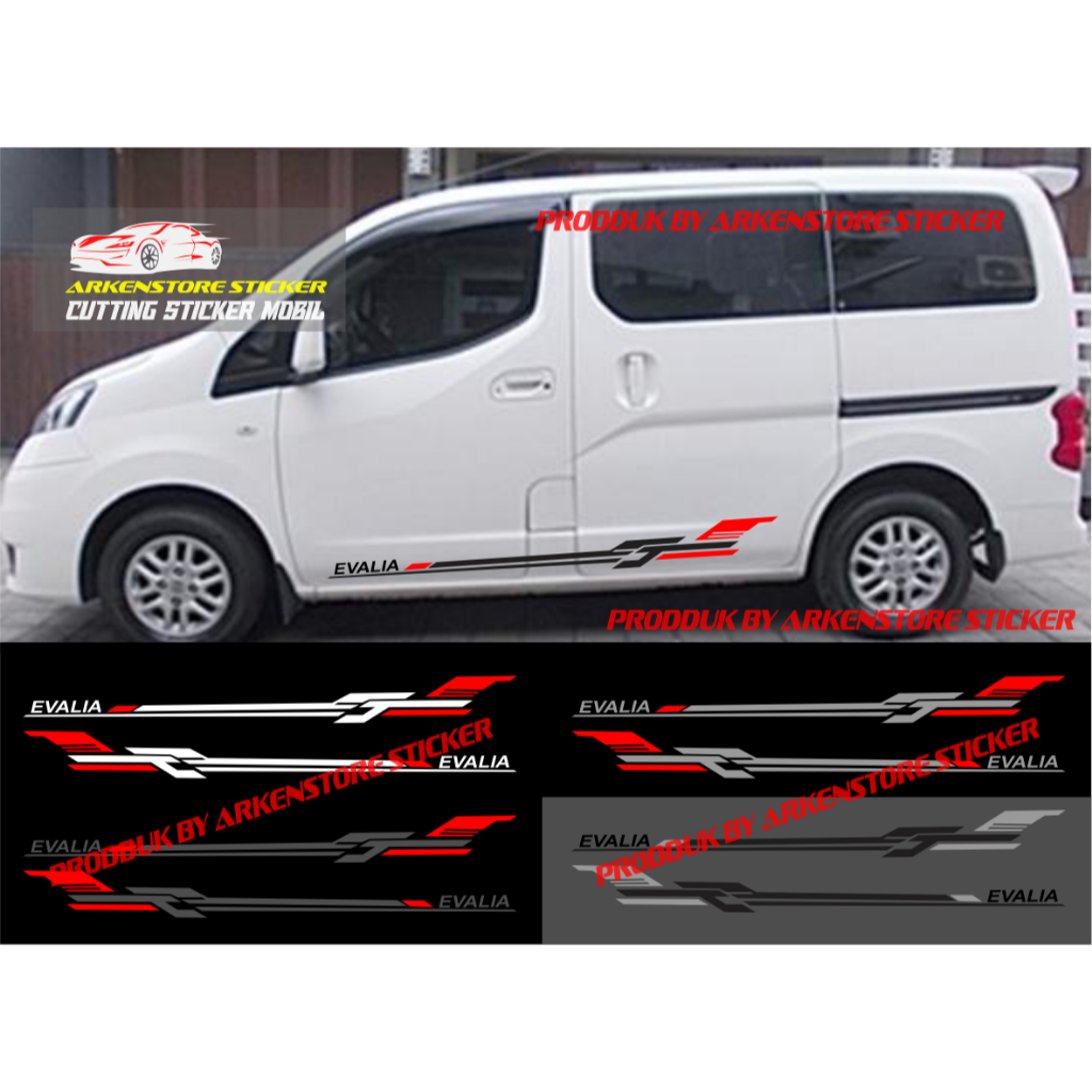 Stiker mobil evalia sticker cutting stiker list sporty mobil nissan evalia