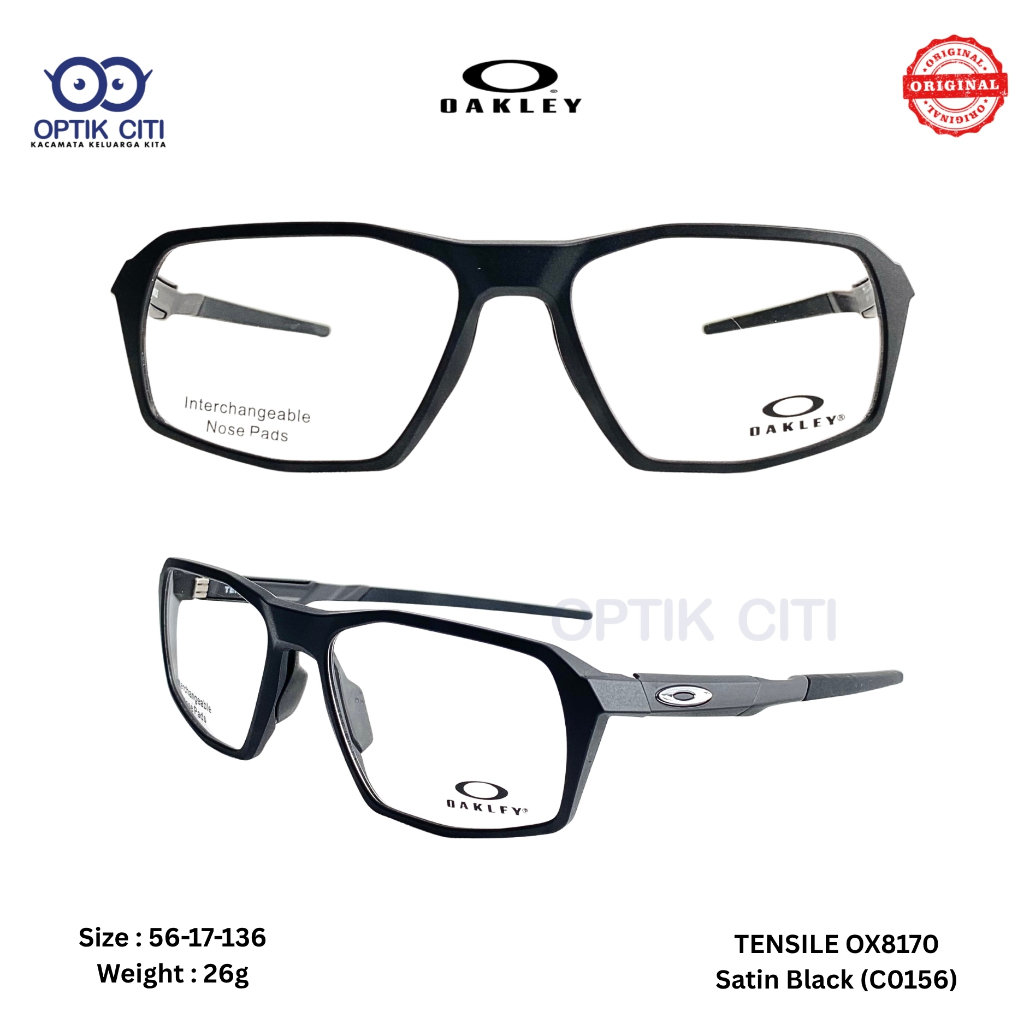 Frame Kacamata Pria Original Oakley Tensile OX 8170 - Satin Black