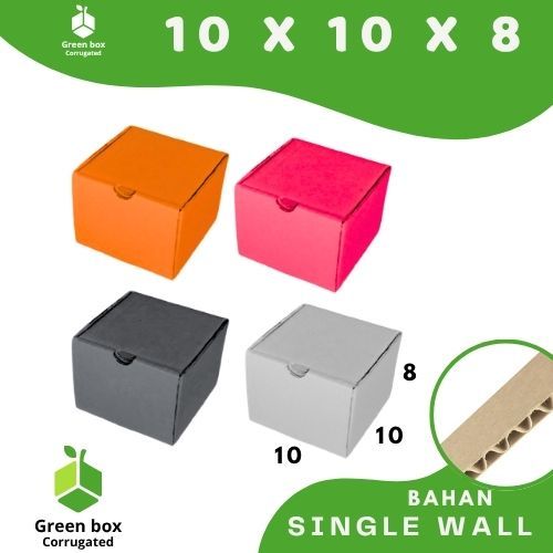 Kardus 10x10x8 LD Kardus Mini Box Gelang lipatan depan Dus Hampers Kotak Kemasan Box Aksesoris Karto