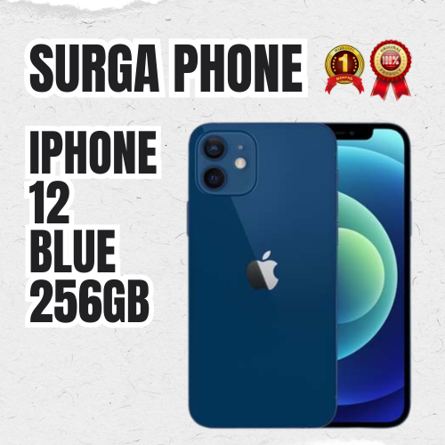 IPHONE 12 BLUE 256GB BEACUKAI BH 74% MINUS