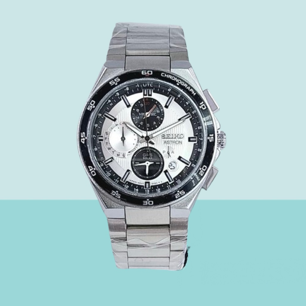Lapakjamid Jam Tangan Sultan Mewah Seiko Astron Chronograph Aktif Tali Rantai Premium