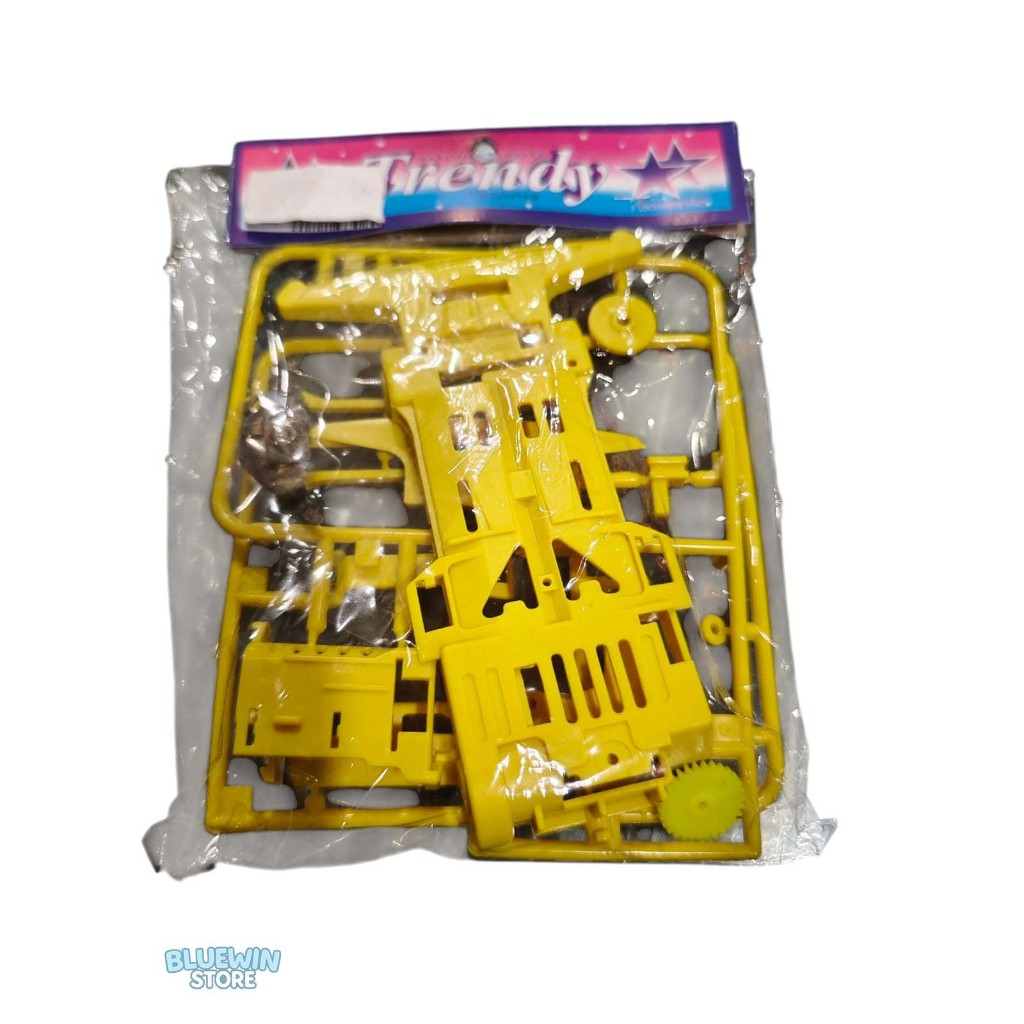 Tamiya Chassis Super 1 Chu Kin + Gearbox Set Mini 4WD Warna Hijau/Kuning