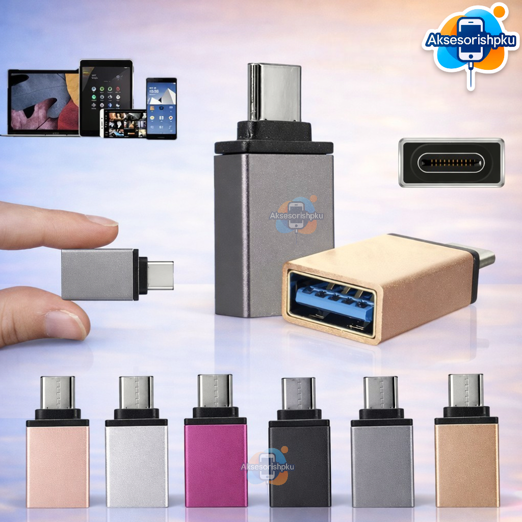 OTG Converter USB-A to Type C Metal – Adapter OTG Besi Converter USB ke Type C OTG