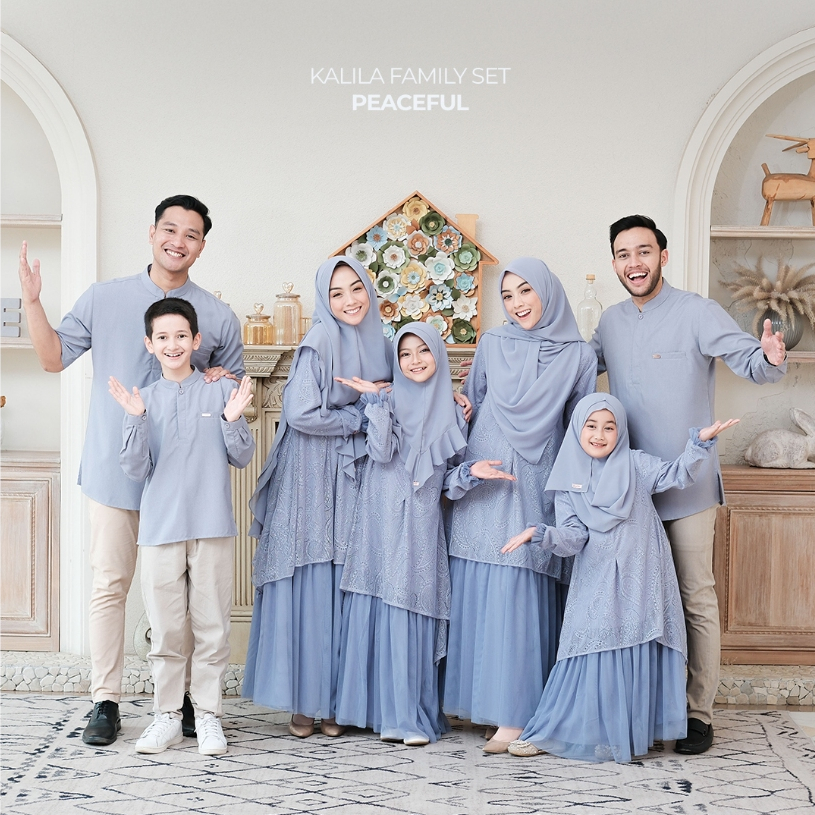 Zayra Hijab | Kalila Peacefull - Dress Gamis Wanita Brokat Kondangan Lebaran Jumbo Elegan Koko Anak 