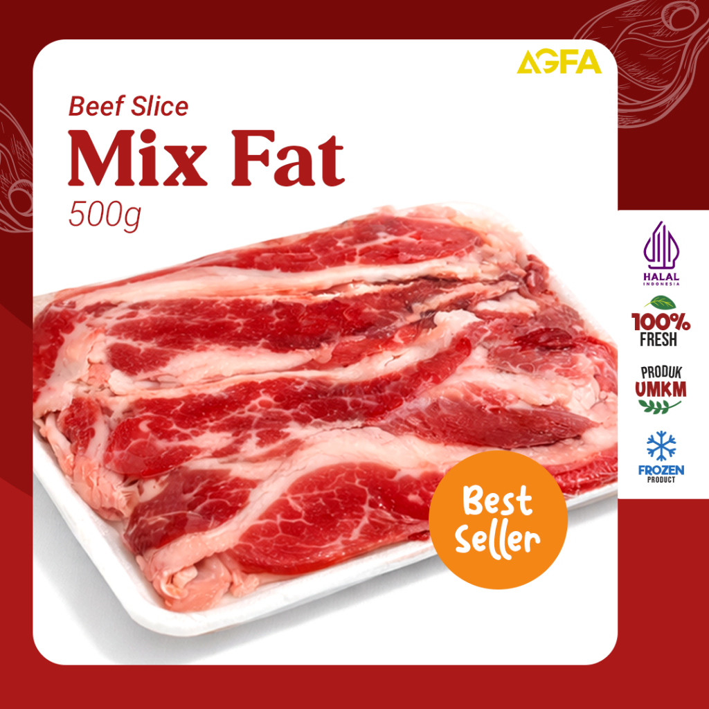 MIX FAT LEMAK 80%/ DAGING SAPI SLICE / BEEF SLICE / BBQ / DAGING MURAH SIDOARJO
