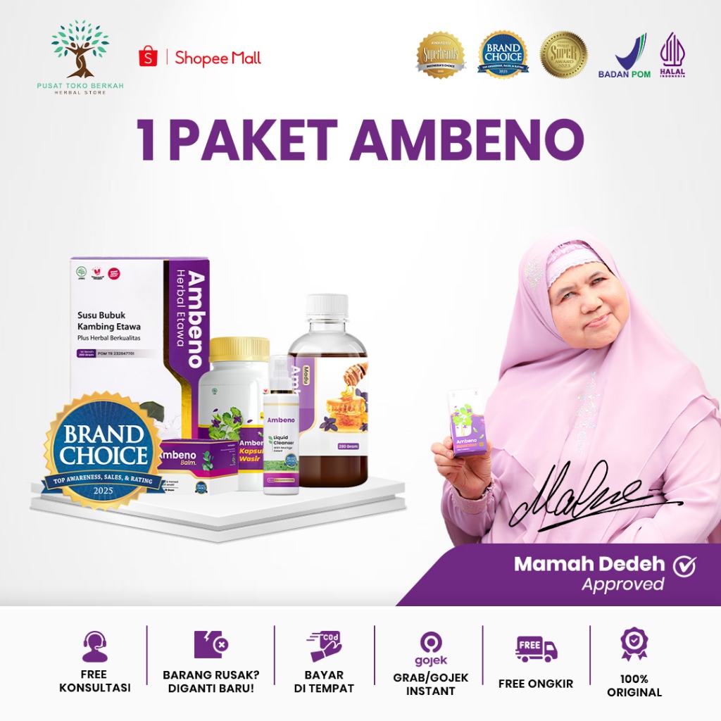 Ambeno  Madu Penyembuh Ambeien dan Obat Wasir Ambeno Original Salep Wasir Sabun Ambeien Original