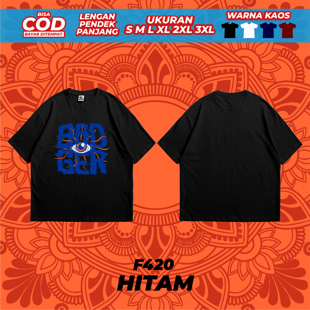 KAOS PRIA BADGER TSHIRT BAJU DISTRO MURAH NYAMAN