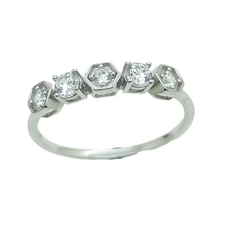 Cincin Whitegold Heksa Collection RI210723 HalaGold755 18K