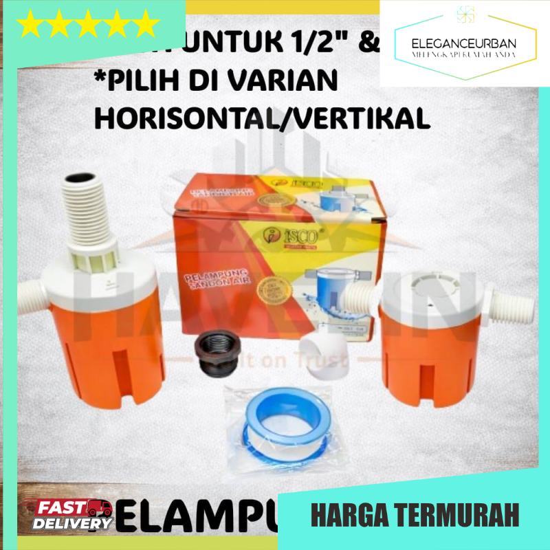 Isco Kran Air Pelampung Otomatis 1/2 3/4 Tembok