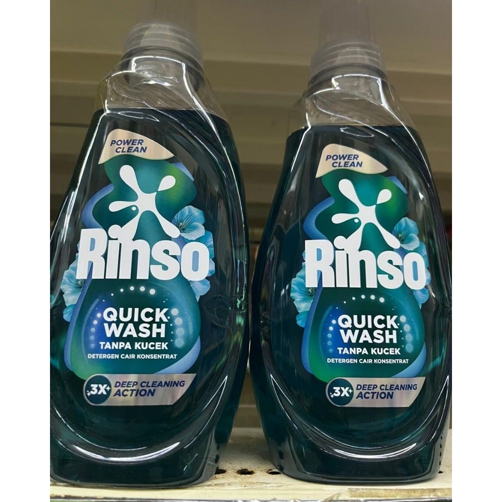 RINSO QUICK WASH  DETERGEN CAIR BOTOL 650 GR