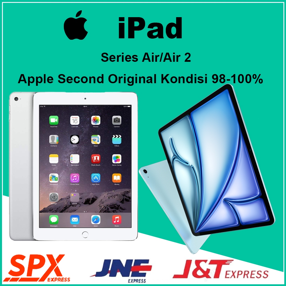 Apple iPad Air & iPad Air 2 WiFi Only Original Second | 16GB 32GB 64GB 128GB | Fisik Mulus | Bisa CO