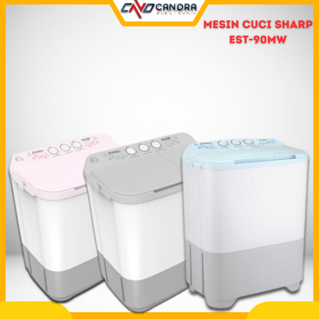 Mesin Cuci Dua Tabung 8kg Sharp ES-T90MW