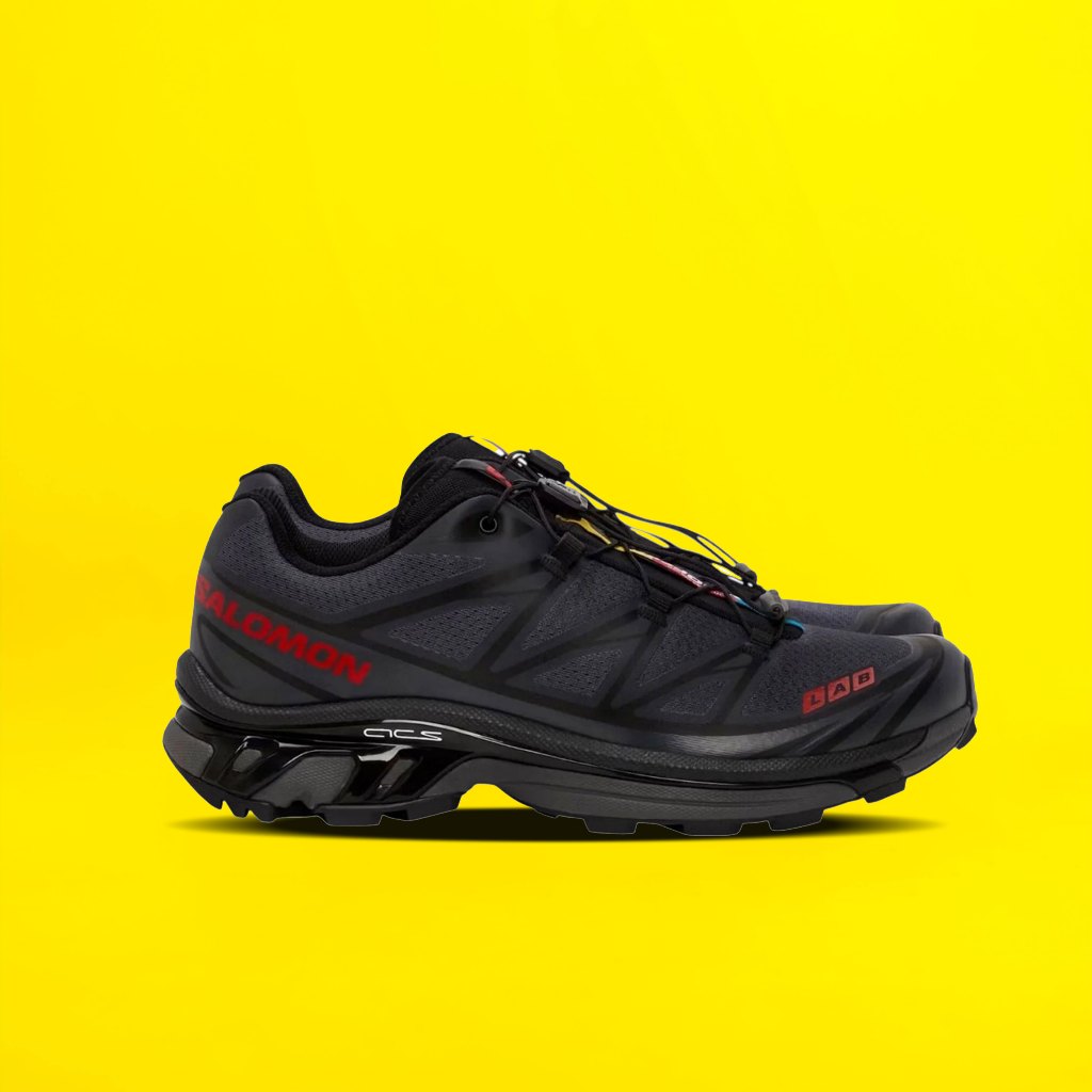 SALOMON XT-6 JJJJOUND BLACK FIERY RED AUTHENTIC ORIGINAL FREE KAOS KAKI DAN PAPERBAG